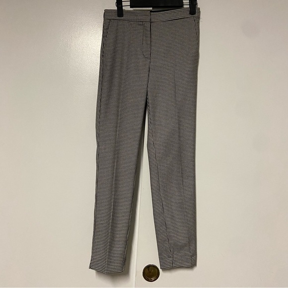 Zara Soft Feel Black White Printed Houndstooth Trouser Pants XS - Picture 1 of 9